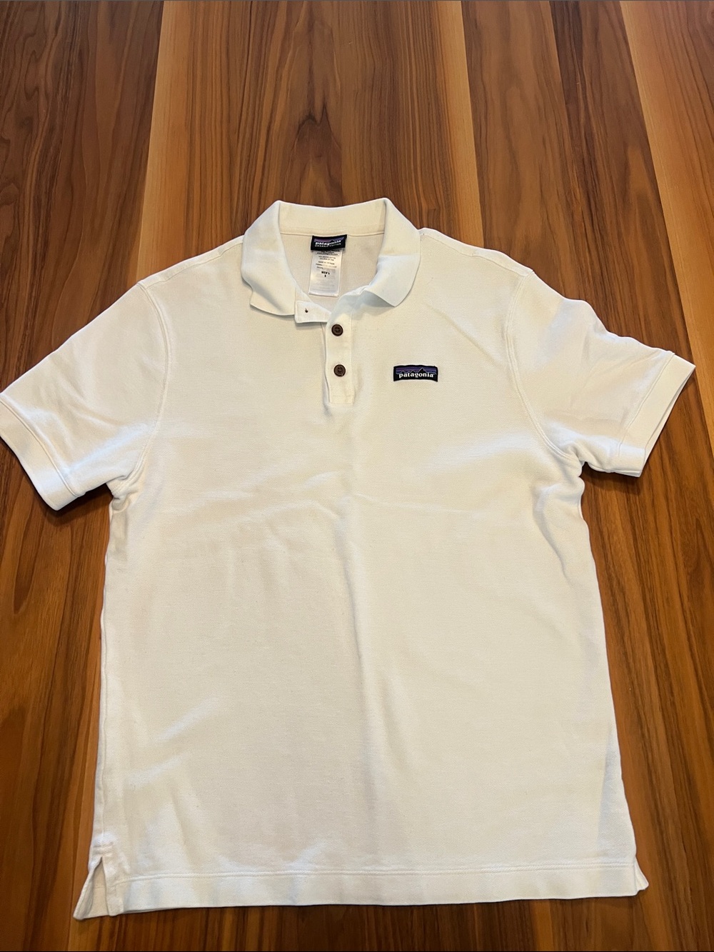 Patagonia Men’s White Polo, Men’s Size Small